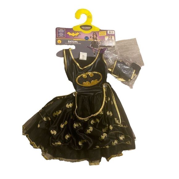 Batgirl Tutu Bat Girl Batman Superhero Fancy Dress Up Halloween SZ Small 5/6 KID - Picture 1 of 10